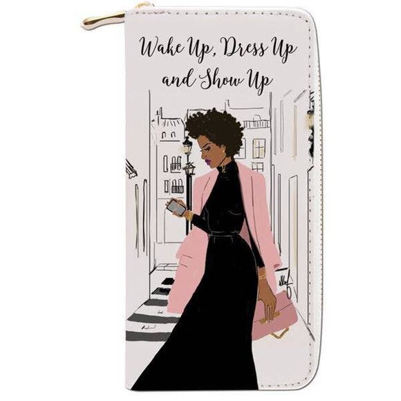 African American Expressions Long Clutch Wallet | Show Up - Picture 1 of 2